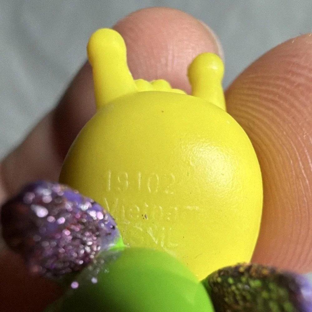 Littlest Pet Shop Snail Figure 70717AFT Yellow Glitter Purple Wings Animal